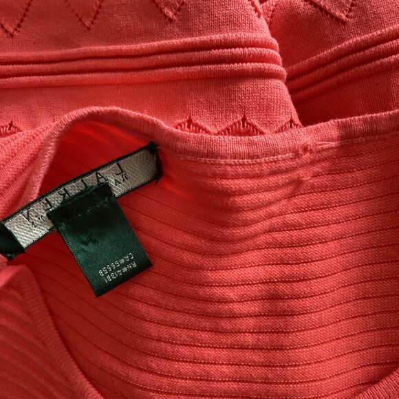 Lauren Ralph Lauren Women's Orange Knit Sleeveless Mini Dress Size XS Colorful - Picture 8 of 8